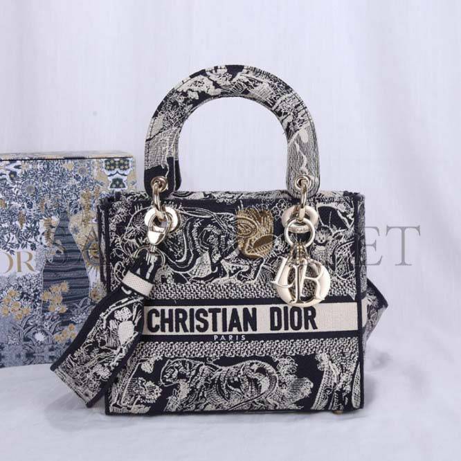 D*or medium lady d-lite bag m0565otdt_m808 (24cm*20cm*11cm)